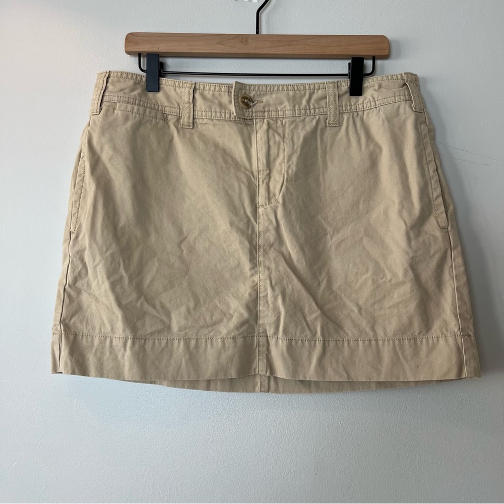 GAP Beige Mini Skirt with Button Detail